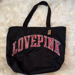 PINK Victoria's Secret Black and Red Tote